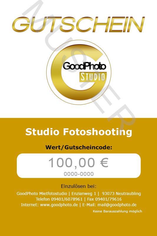 Gutschein Fotoshooting