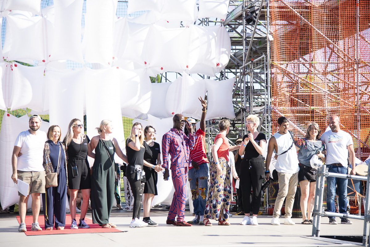 Papis Loveday bei der Fashionshow im Olympiapark München