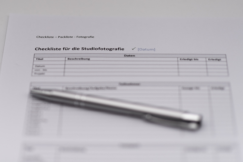 Checkliste Fotografie