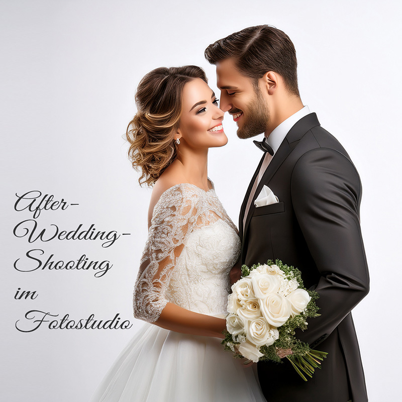 After-Wedding-Shooting im Fotostudio